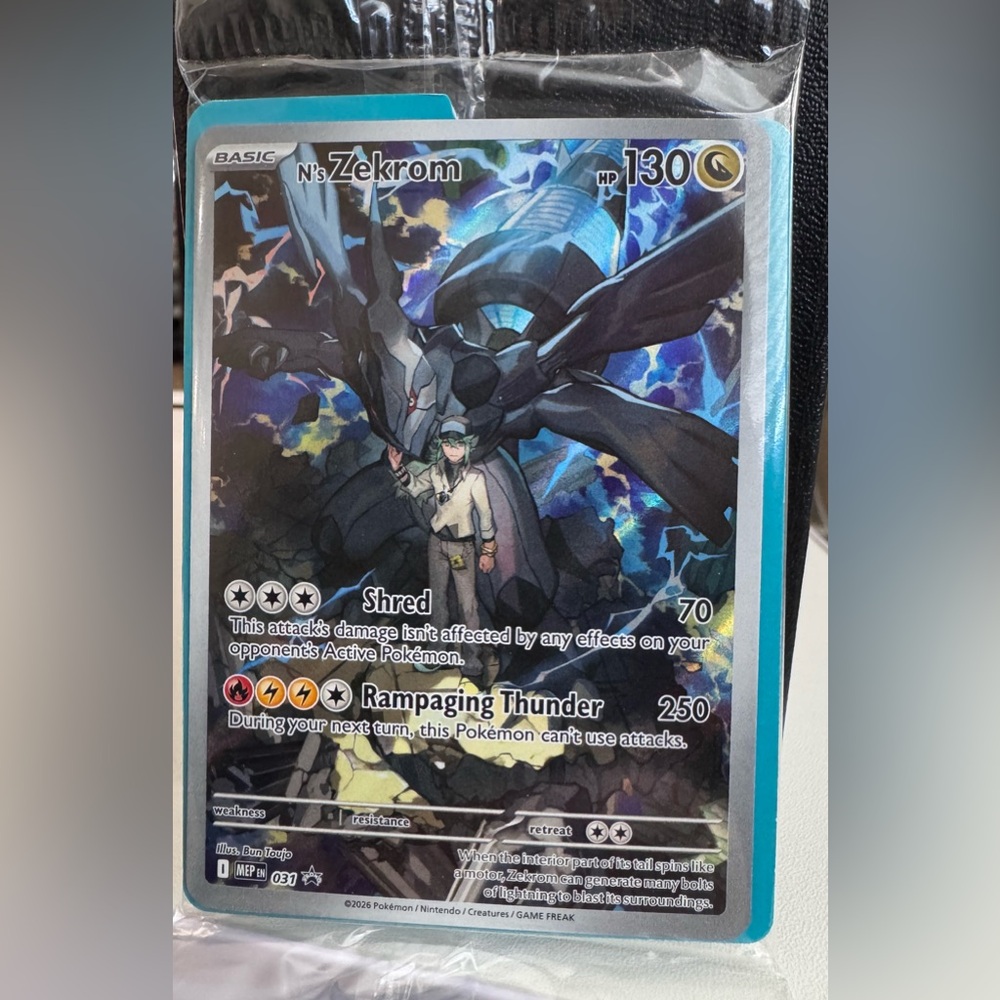 Ascended Hero's ETB Promo N's Zekrom Pokémon Trading Card